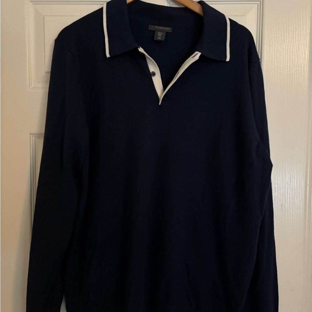 Navy V-Neck Sweater